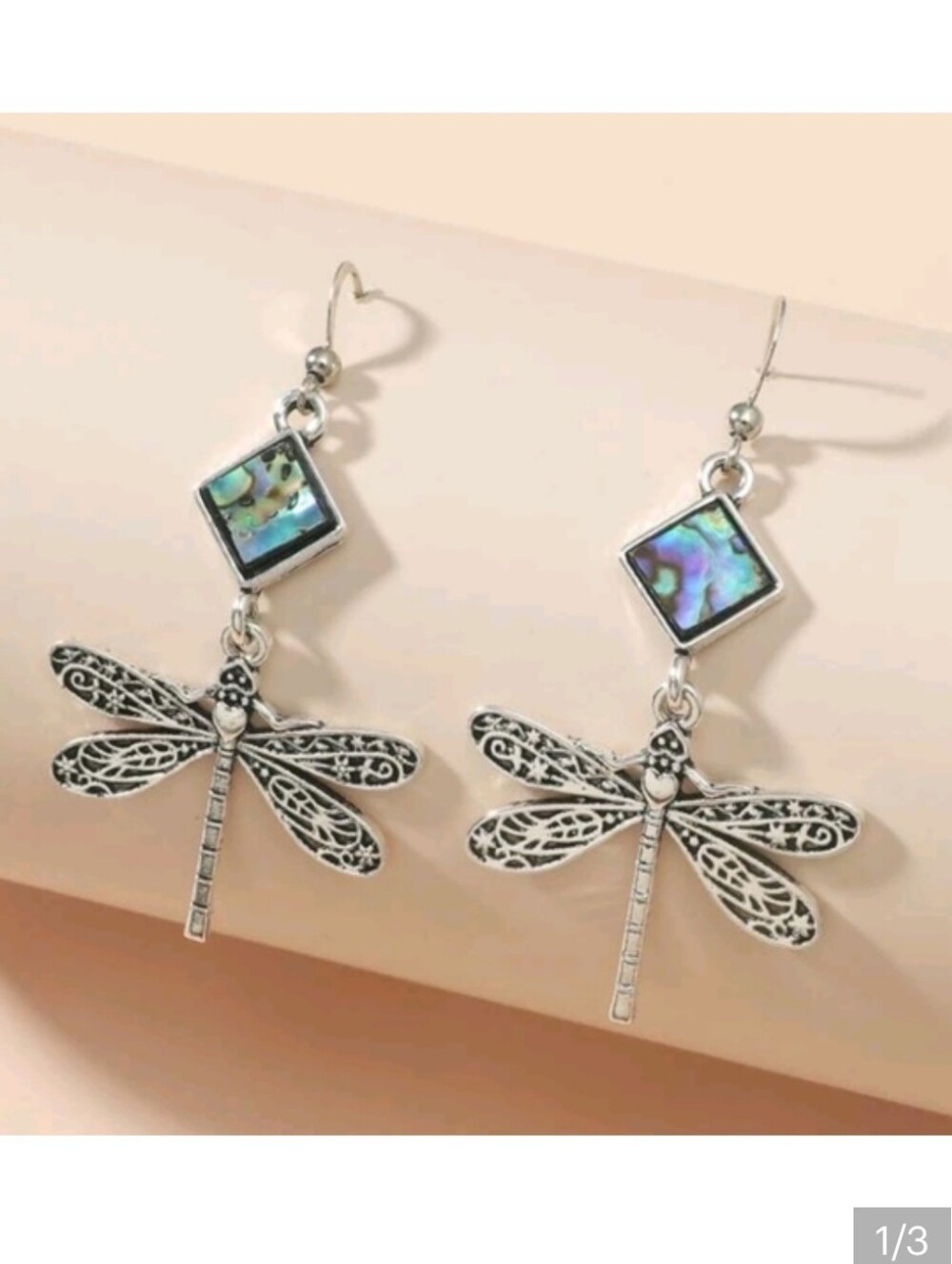 ✨3 FOR $28✨🆕  DRAGONFLY MOSAIC DROP EARRINGS